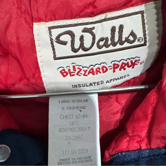 VINTAGE Walls Coveralls Mens LARGE REGULAR Blue Blizzard Pruf Insulated Coverall - Picture 4 of 6